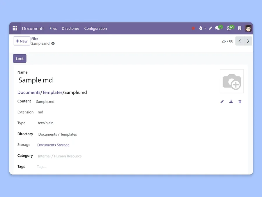 Screenshot showing how to modify certain aspects of an uploaded file