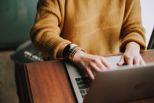 A person using a computer