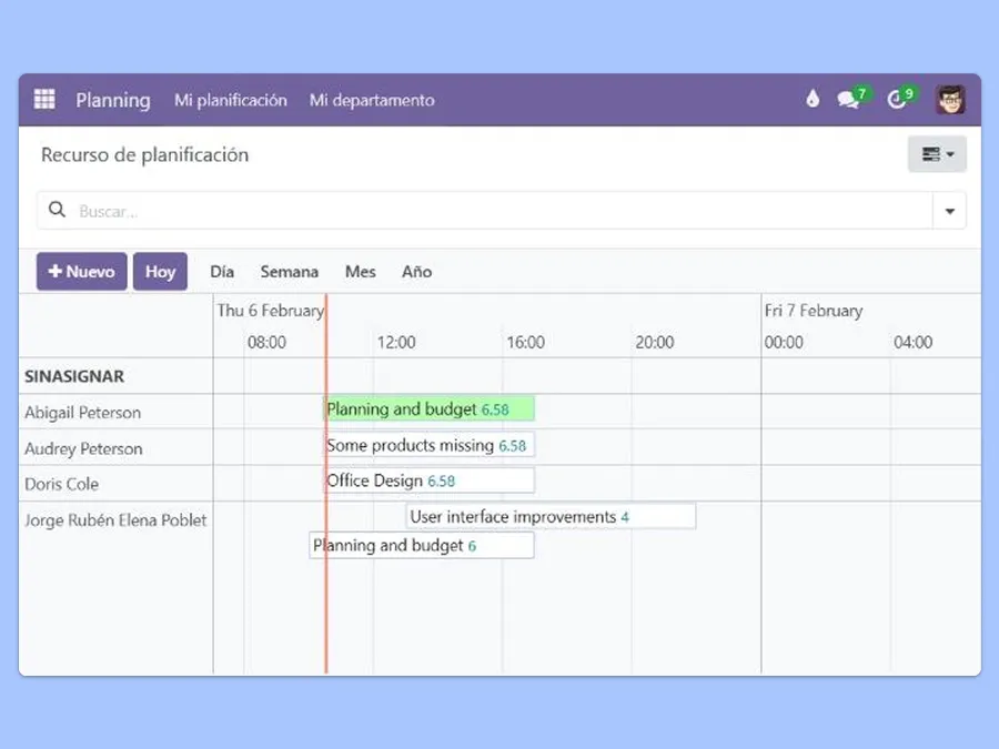 Un ordenador en el que podamos consultar los horarios de los distintos empleados